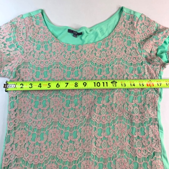 Y2K babydoll T-shirt with lace design in pink - Picture 6 of 10